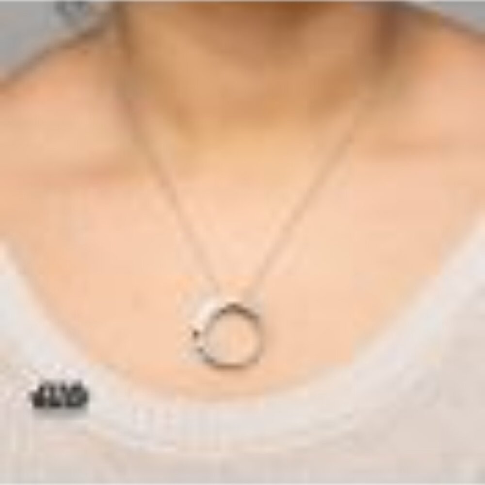 Star Wars™ "I love you. I know" Laser Etched Stainless Steel Mobius Necklace 18" - Picture 2 of 6